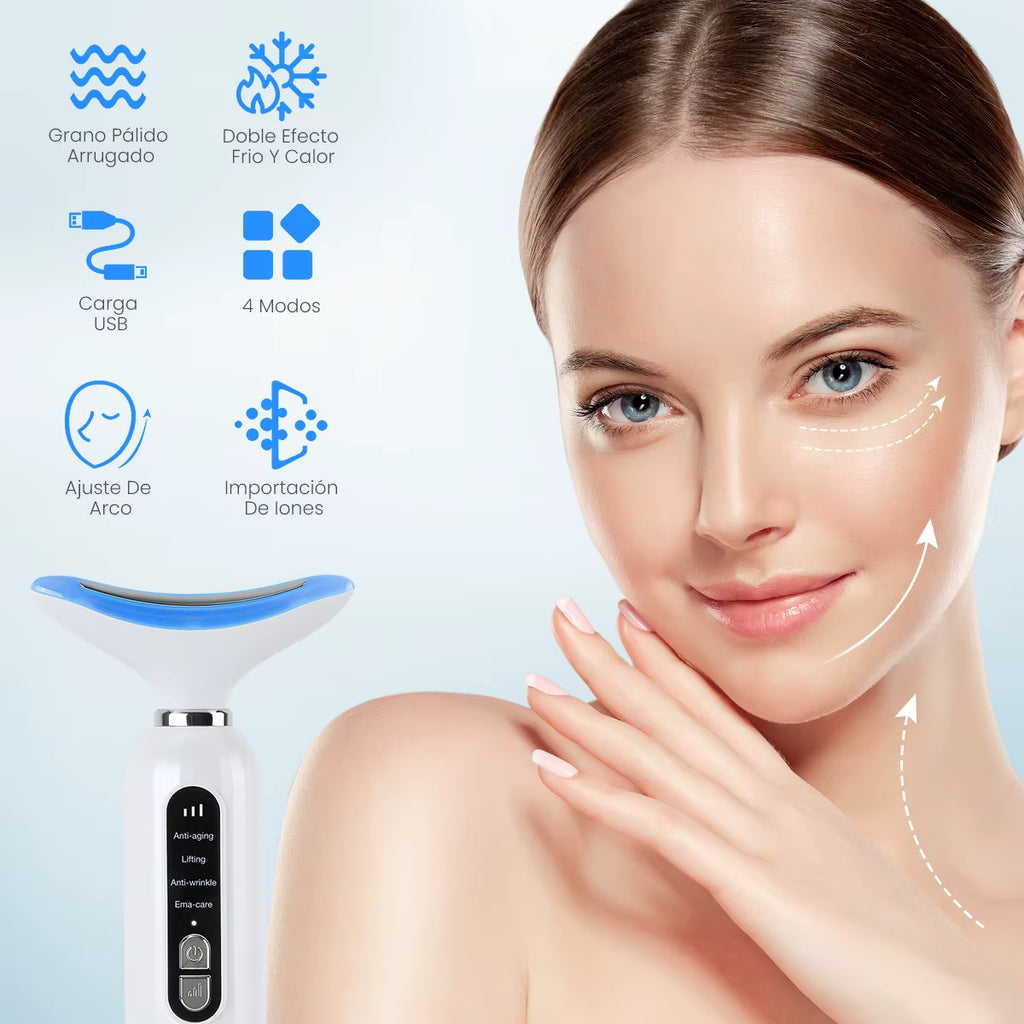 Masajeador Facial y de Cuello LED AR