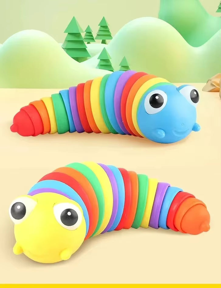 Juguete Sensorial Gusano Kawaii 3D (Fidget)