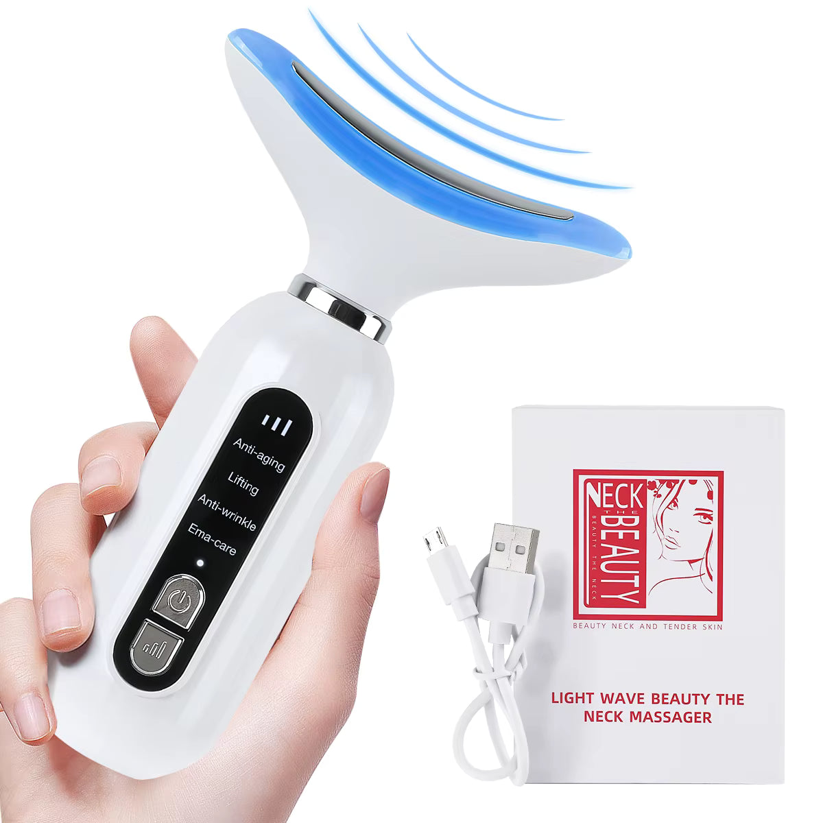 Masajeador Facial y de Cuello LED AR