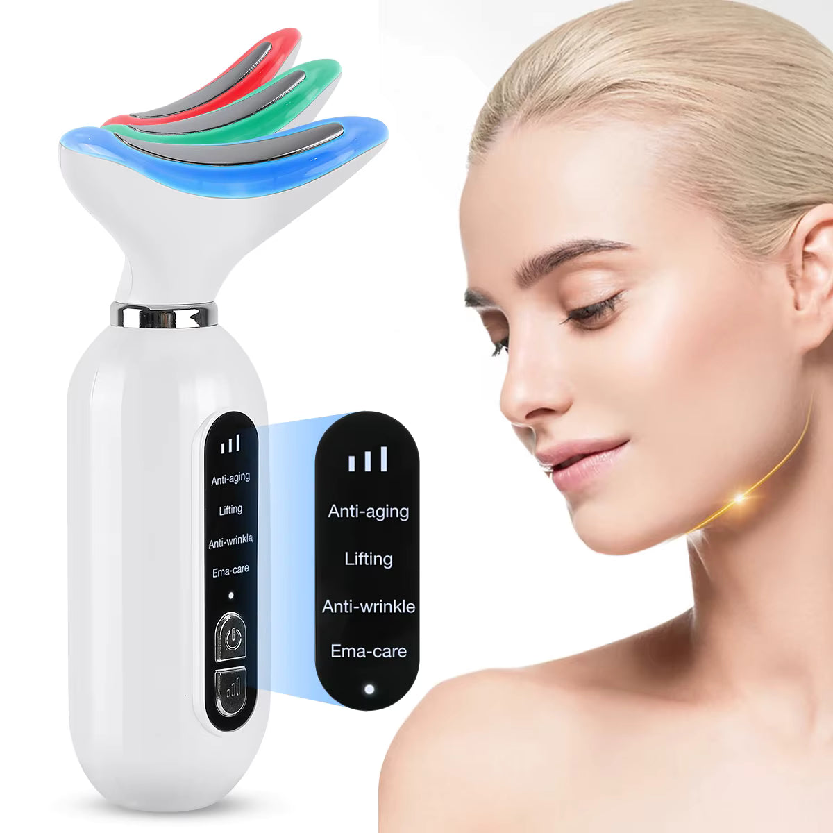 Masajeador Facial y de Cuello LED AR
