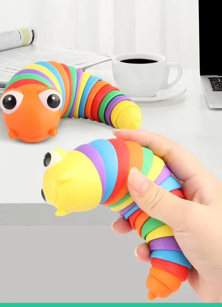 Juguete Sensorial Gusano Kawaii 3D (Fidget)