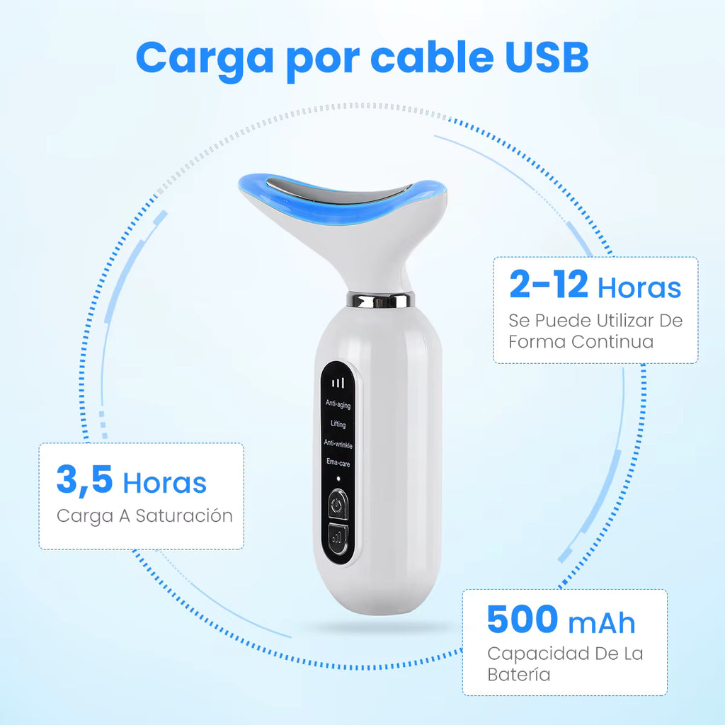 Masajeador Facial y de Cuello LED AR